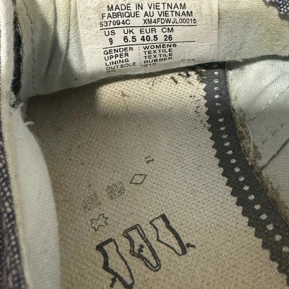 Converse All Stars Dainty Brogue Ox blue denim suede cutout scalloped low top 9 - Picture 5 of 5